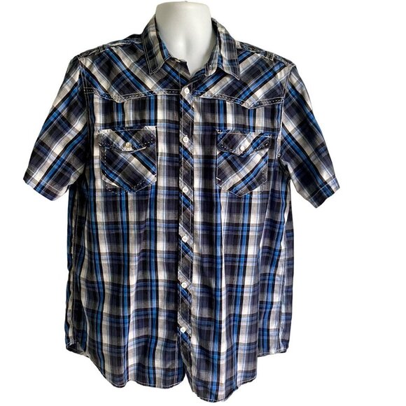 Machine Custom Co. Short Sleeve Button Down Shirt Men's XL - Picture 2 of 10